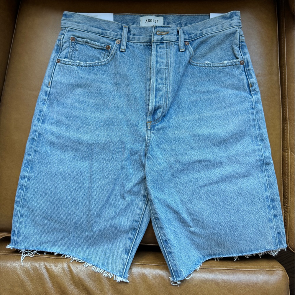 Agolde 90s Mid Rise Loose Jean Shorts in Force